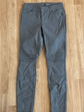 EUC Women’s PrAna Brenna Pant - Moto Inspired - Mid-Rise/Skinny - Gray - Size 4